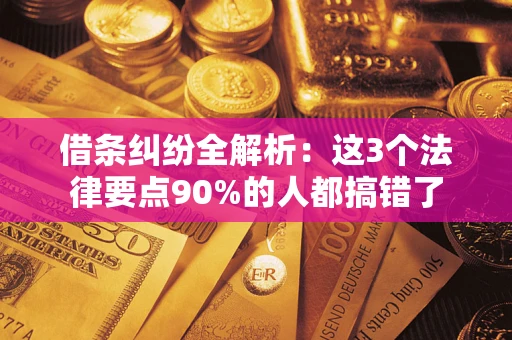 北京借条纠纷全解析：这3个法律要点90%的人都搞错了